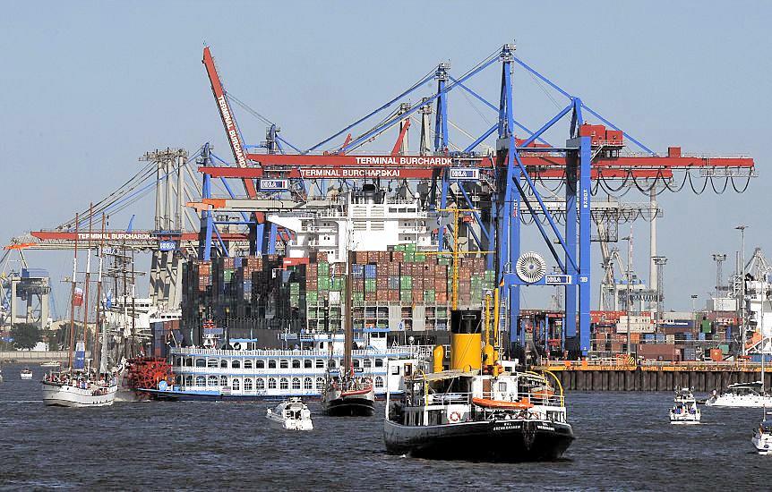 2275_14057 Schiffsverkehr am Containerterminal Hafengeburtstag | Hafengeburtstag Hamburg - groesstes Hafenfest der Welt